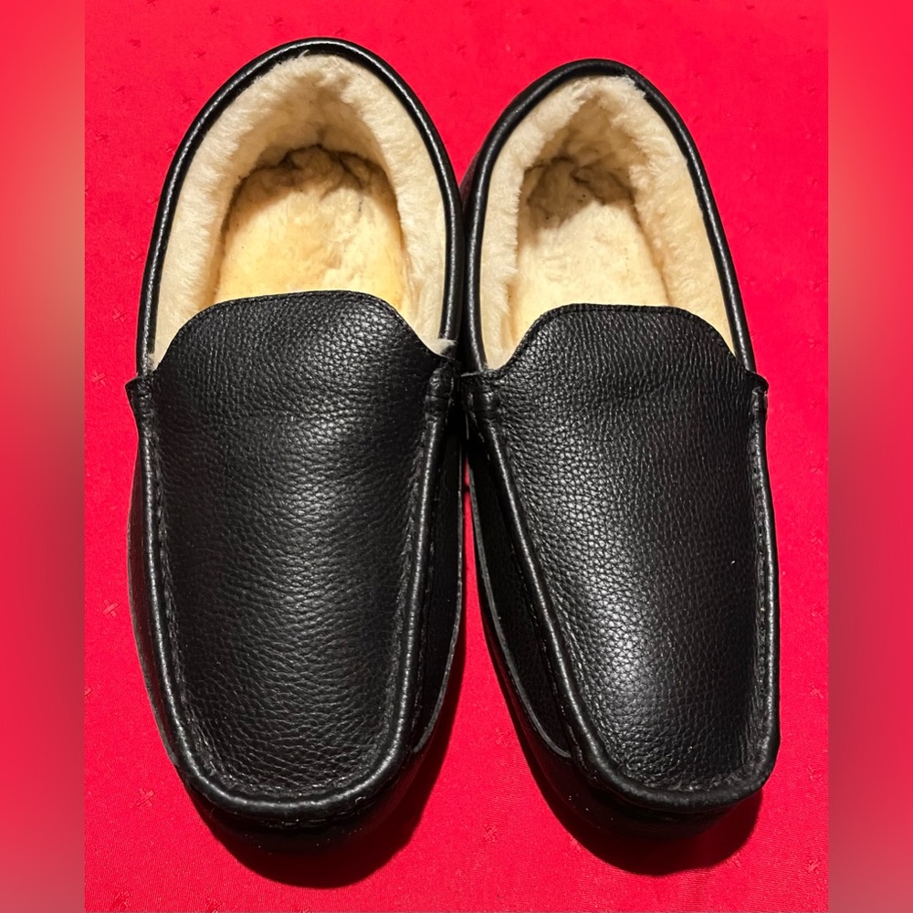 Cloud nine sheepskin Men's Black Leather Loafers